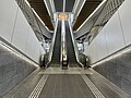 The escalators viewed from the concourse, October 2024