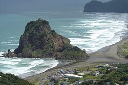 Piha and Lion Rock from the access road above