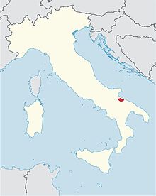 locator map for diocese of Andria