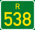 Regional route R538 shield