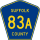 County Route 83A marker