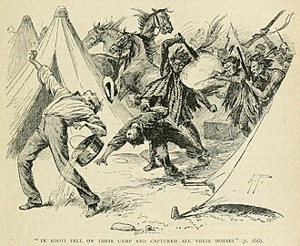 Fight at Paparatu in 1865 during Te Kooti's War, 1901