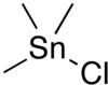 Skeletal formula of trimethyltin chloride