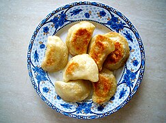 Pierogi ruskie, Ruthenian dumplings of Kresy,[339] a national dish of Poland.