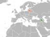 Location map for Armenia and Lithuania.