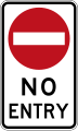 (R2-4) No Entry (used in the Australian Capital Territory, New South Wales, and the Northern Territory)