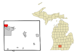 Location of Level Park–Oak Park, Michigan