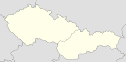 捷克斯洛伐克的地图，标记显示什平德莱鲁夫姆林的位置