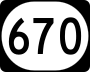 Kentucky Route 670 marker