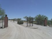 Entrance of the Florence Cemetery located at Salazar Road just south of Highway 79.