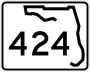 State Road 424 and County Road 424 marker