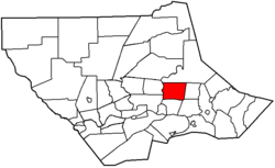 Map of Lycoming County, Pennsylvania highlighting Upper Fairfield Township