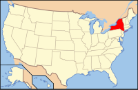美国纽约州地图