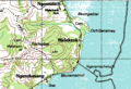 Melekeok area on topographic map