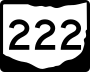 State Route 222 marker