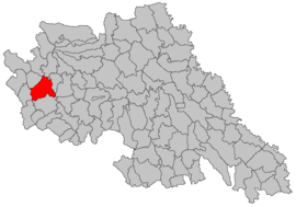 Location in Iași County