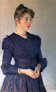 Marie in a blue dress (1889)