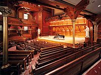 Sanders theater, lit up before a performance