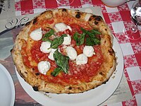 Traditional pizza from Napoli: originally Italian dish