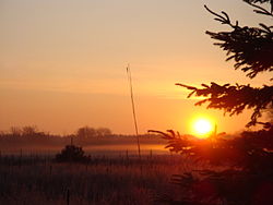 A field in Arna Township at sunrise