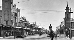 A tram on St Vincent Street, 1919