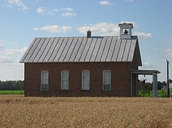 The Bridenbaugh District No. 3 Schoolhouse at Roads 6 and M-6