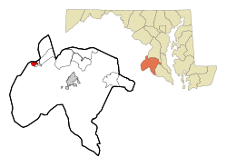 Location of Indian Head, Maryland