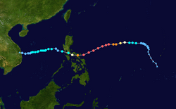 超强台风天鹅的路径图