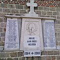 Ledegem Hulde aan Onze Helden 1914+1918. Monument der gesneuvelde soldaten en burgers uit Ledegem tijdens de eerste wereldoorlog. Het monument bevindt zich aan de Sint-Petrus kerk te B-8880 Ledegem, België. Uploaded Oct 29, 2014