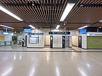 位于票务大厅付费区内的车站卫生间（2023年2月）