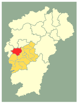 安福县在江西省及吉安市的位置
