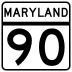 Maryland Route 90 marker