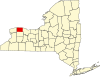 State map highlighting Orleans County