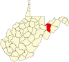 标示出格兰特县位置的地图