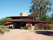 The Jorgine Boomer House was built in 1956 and is located at 5808 30th Street in Phoenix, Az. The house was designed by Frank Lloyd Wright for Jorgine Slettede Boomer, the widow of Lucius Boomer, a successful hotelier. The house was listed in the National Register of Historic Places on March 15, 2016, reference #16000071.