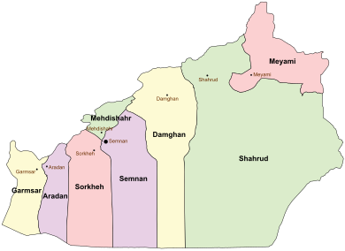 Counties of Semnan Province