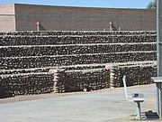 The Cobblestone Wall built in 1934 around the Tempe Beach Stadium baseball field. It is located in the corner of 1st St. and Ash Ave. The property was listed in the National Register of Historic Places on January 7, 1985.