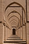 Pointed horseshoe arches in the prayer hall