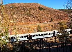 The tourist train at Talleres Mina train station (2016).