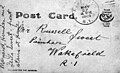 A postcard sent 1905 to general mail "Russell Sweet - Painter"