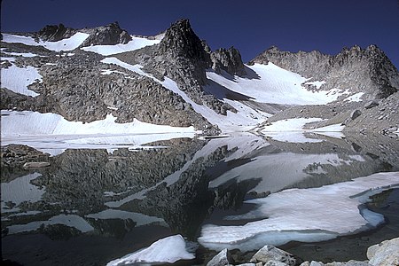 Witches Tower reflected in Isolation Lake