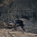 Ombilin coal mine on 1971.
