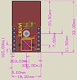CRUVI PCB template CR99004 18 × 32 LS