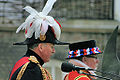 British Army cocked hat with General officer's plume, worn by the Constable of the Tower.