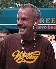 Fatboy Slim participating in an interview and CD giveaway for the Opie & Anthony show