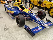 Dallara DW12 on display at the Indianapolis Motor Speedway Museum in 2017