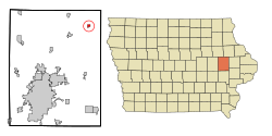 Location of Prairieburg, Iowa