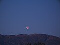 Peninsular Ranges of Southern California, just before moonset.