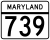 Maryland Route 739 marker