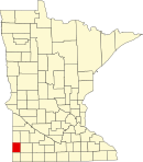 派普斯通县在明尼苏达州的位置